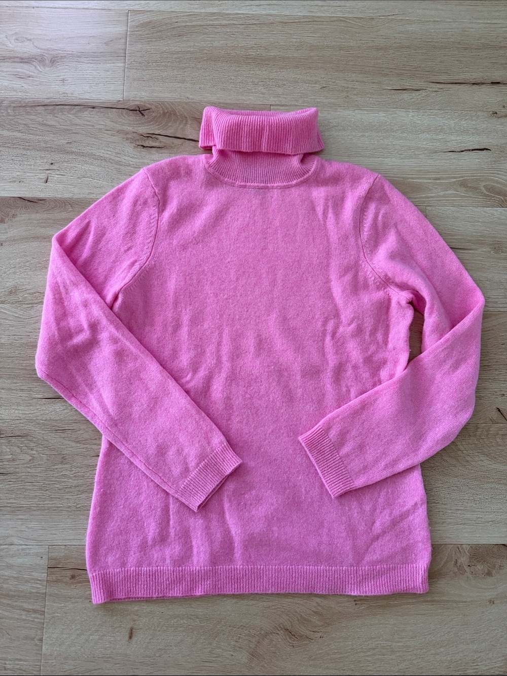 Charter Club Bubblegum Pink Turtleneck Cashmere Sweater